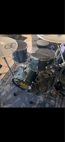 Ludwig Break Beats drum set with Sabian quiet tone cymbals and mutes
