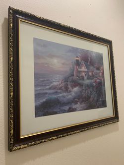 Framed Lighthouse Coastal Art Print