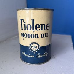 Vintage Tiolene Motor Oil Can - One U.S. Liquid Quart