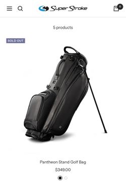 Fathers day!! NEW SuperStroke PANTHEON OLYMPUS Stand Carry Cart GOLF BAG Black