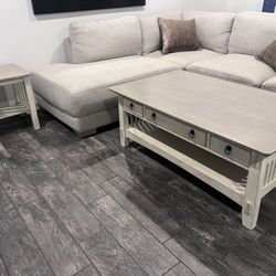 Custom Finish Coffee And End Table Set