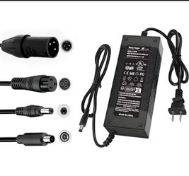 48V Electric Bike Charger 54.6V 2A Fast Charger, 13S Lithium Battery Charger with 5 Plugs