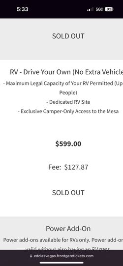 Edc RV Caping Pass
