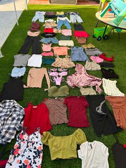 Less $1 piece 63 pieces girls summer XS & small H&M Aeropostale  All in Motion  BB Dakota  PINK  Popular 21  Xhilation  Forever 21  GAP  Old navy  Wil