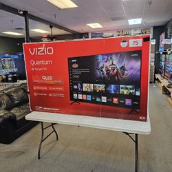 VIZIO 75 INCH UHD QLED TV'S VQD75M0801 IN STOCK W/WARRANTY VOICE SEARCH AIR PLAY - PAYMENT PLANS