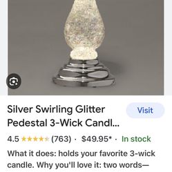 Bath&Body Light Up Swirling Sparkly Candle Holder