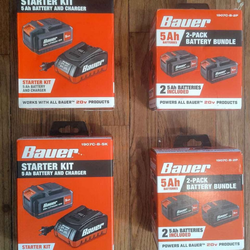 Bauer 5ah 20v 2pks & 5ah 20v starter packs
