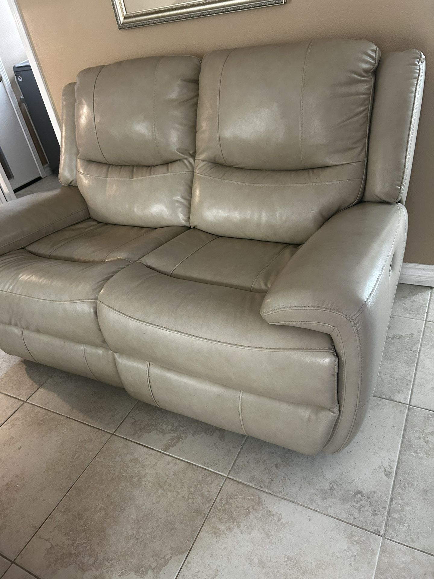 Leather Reclining Sofa & loveseat
