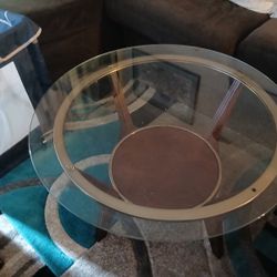 Coffee table, and end table set