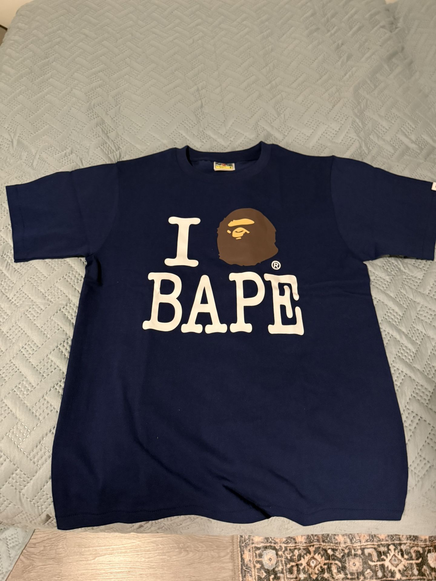 Authentic I Love Bape Bape Shirt (blue)