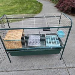 Deluxe Rabbit Cage and Stand, 18.5x42, 33.5" tall