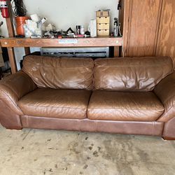 Leather Sofa — MUST GO