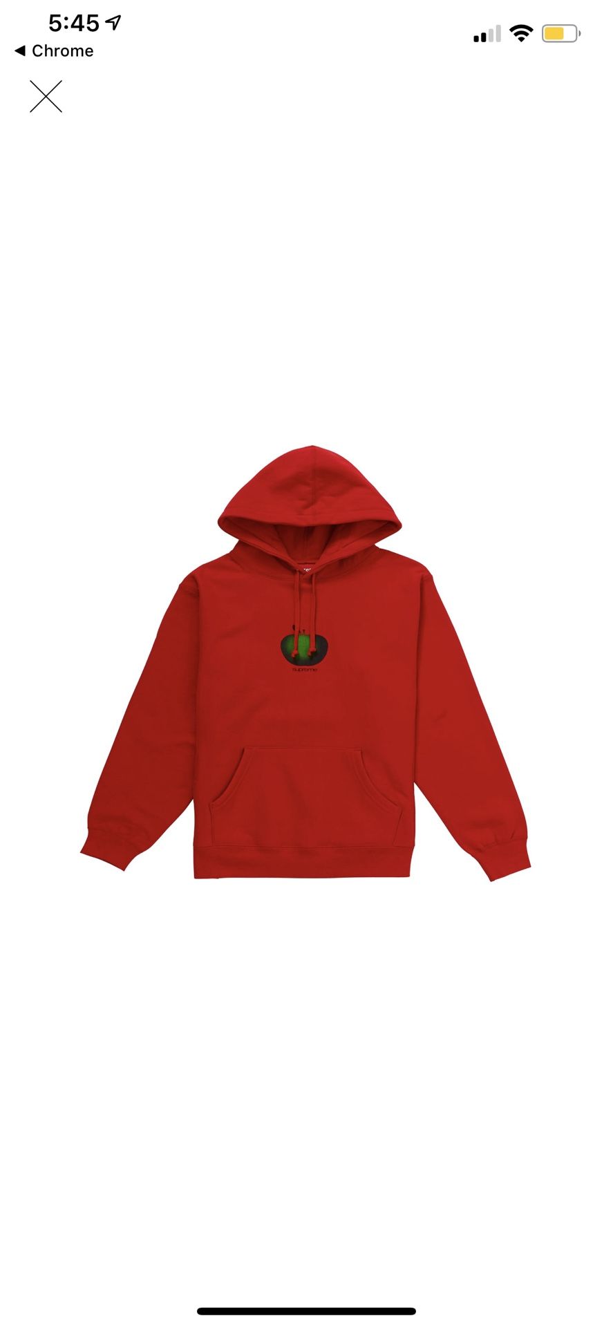 Supreme apple hoodie sale