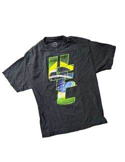 Rare Vtg UFC Black Short Sleeve Tee with Brazilian Colors