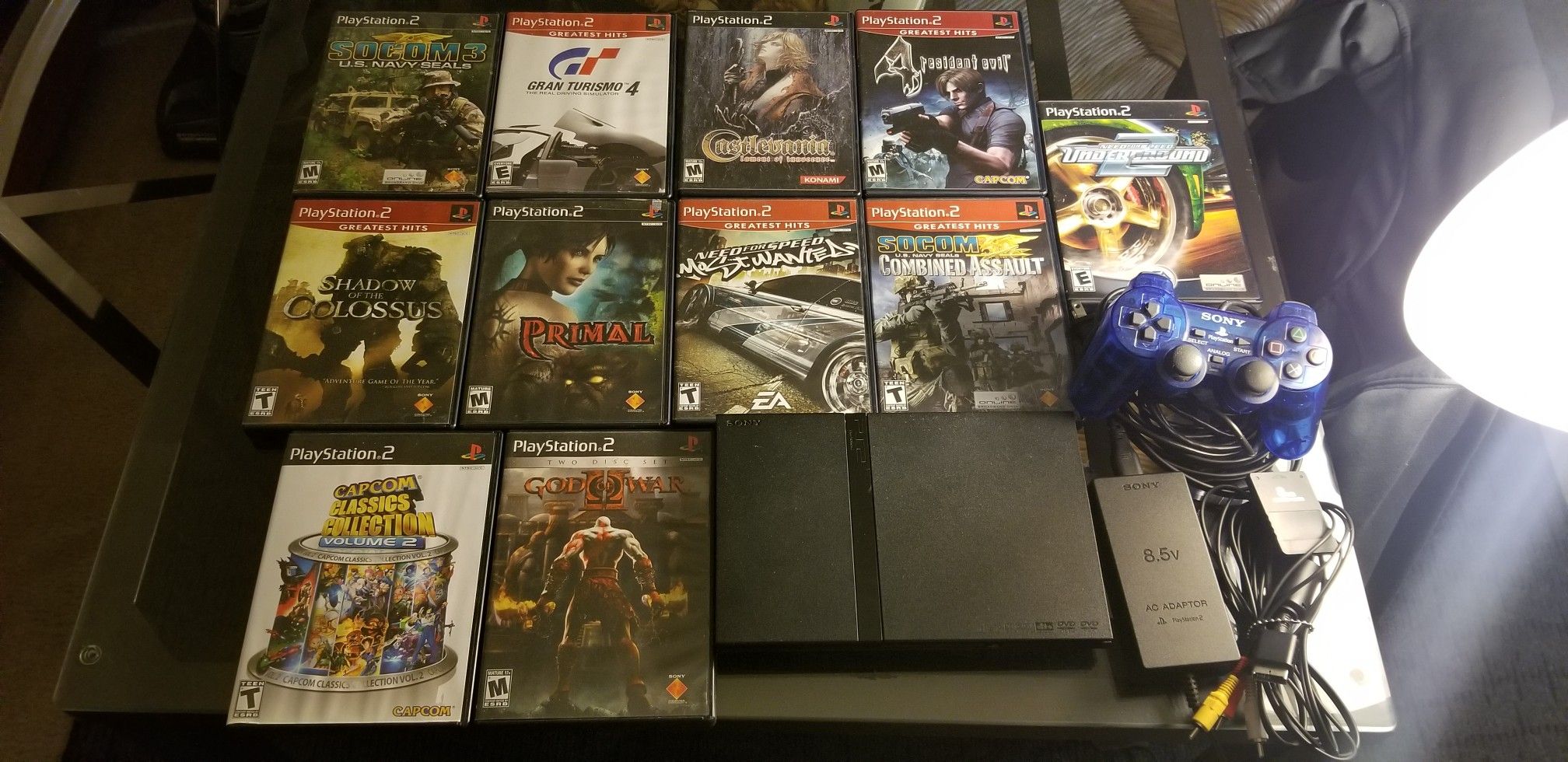 Ps2 console 11 games 1 controller 1 memory card and all needed cords