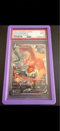 Charizard V Alternate Art 154/172 – Brilliant Stars PSA 9 Mint – $280 FIRM NO TRADES!!