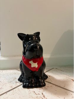 Cute MSRF Scottie Dog Ceramic Treat Jar - Red Vest Scottish Terrier 2005