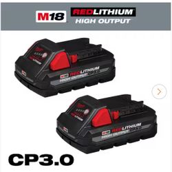 Milwaukee M18 18V Lithium-Ion HIGH OUTPUT CP 3.0Ah Battery Pack (2-Pack)