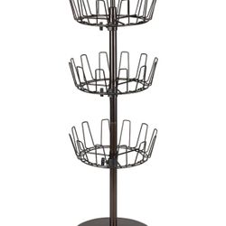 Household Essentials 3 Tier Adjustable Revolving Shoe Rack