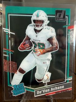 De’Von Achane Clearly Donruss Rated Rookie