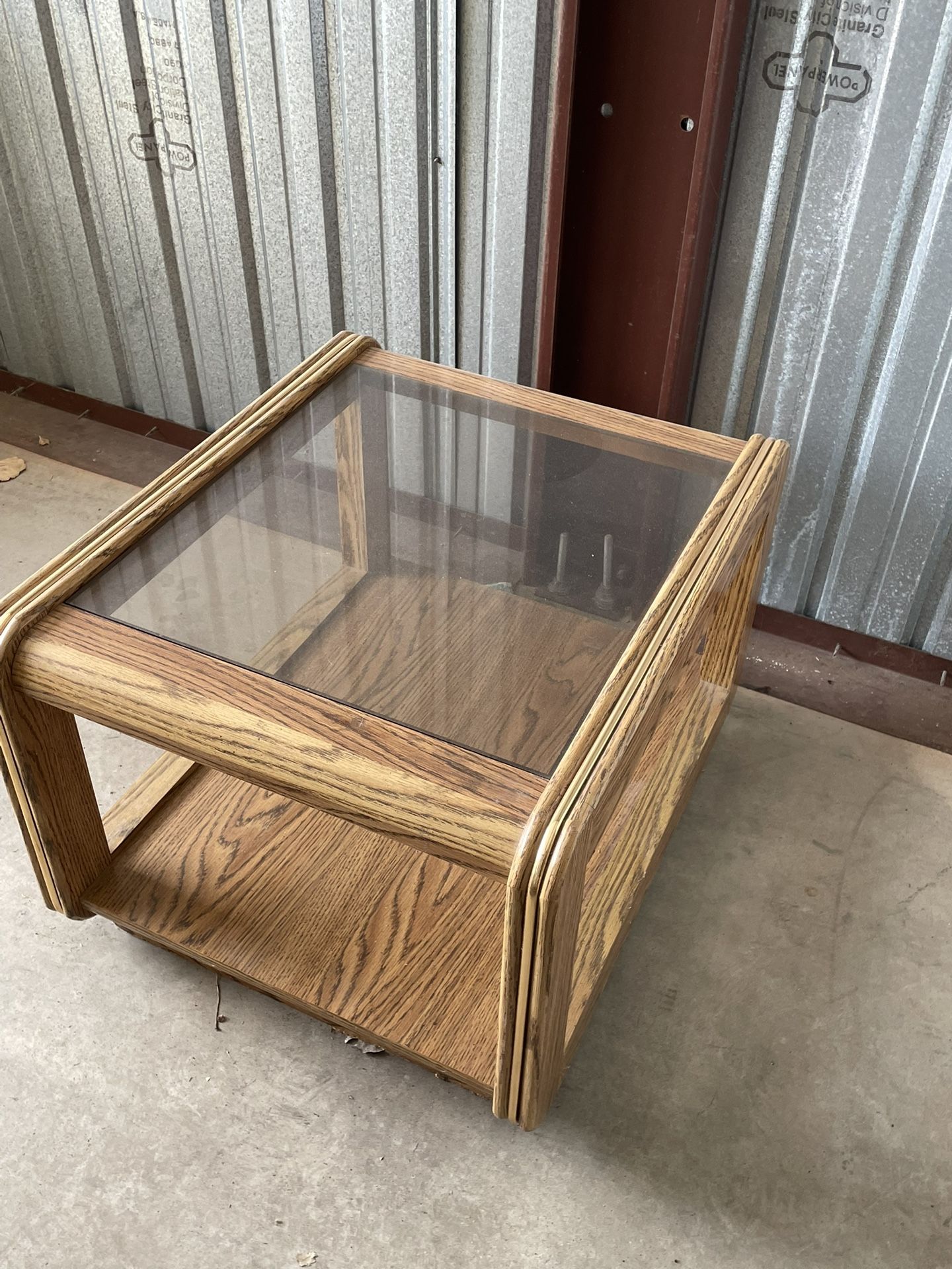 Glass End Table