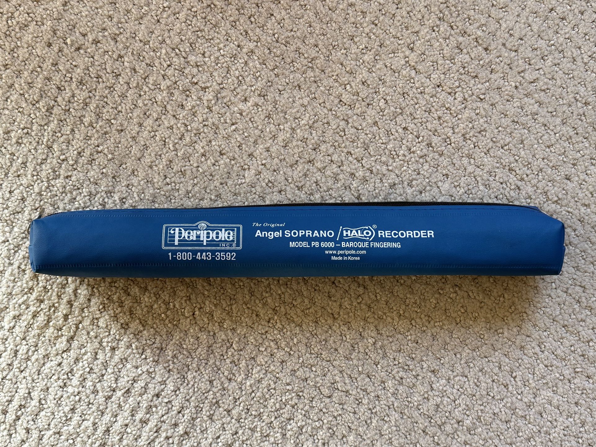 Peripole Angel Soprano Halo Recorder Model PB 6000 Baroque Fingering