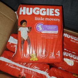 Huggies Size 4 Diapers, Little Movers Baby Diapers, Size 4 (22-37 lbs), 150 Count 