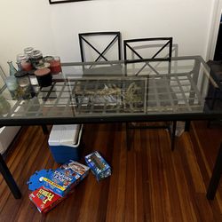 Ikea Dining Table w/ 4 Chairs And Cushions