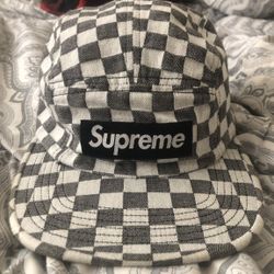 Supreme Checkerboard Camp Cap