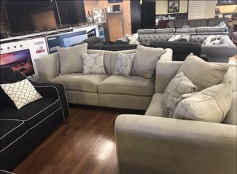 Beautiful beige Sofa and love seat set ON SALE