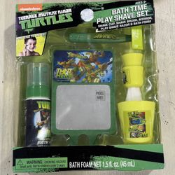 NICKELODEON TEENAGE MUTANT NINJA TURTLES  BATH TIME PLAY SHAVE SET 