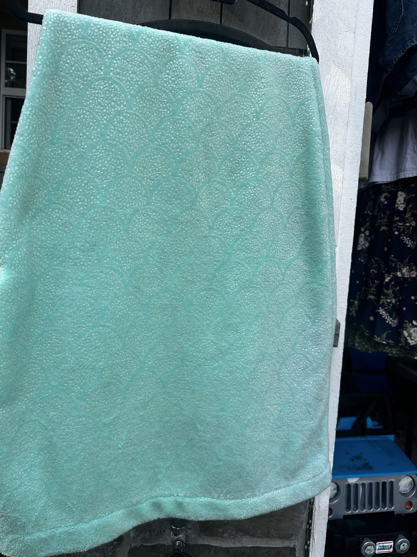 Teal Color Meat maid Tail Blanket