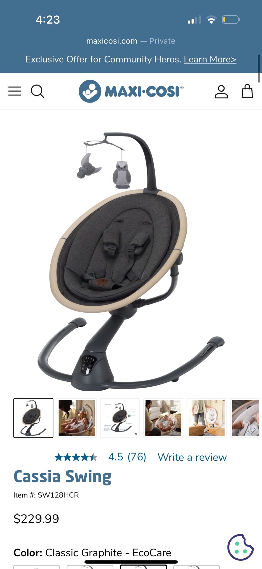 Maxi Cosi Cassia Baby Swing