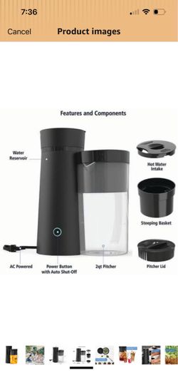 Electric Iced Tea Maker with 2qt Pitcher