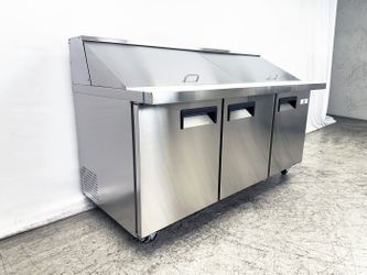 NSF Sandwich Prep Table Mega Top two door 72 ins SCLM3-72