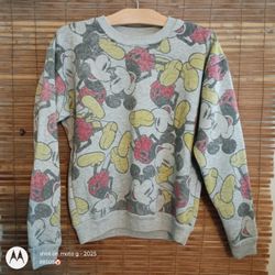*LIKE NEW* JUNK FOOD brand Medium Crew Neckline Mickey Mouse Sweatshirt 