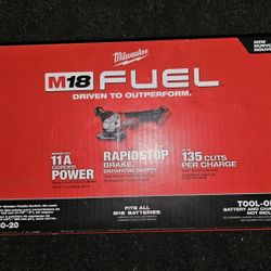 Milwaukee
M18 FUEL 18V Lithium-Ion Brushless Cordless 4-1/2 in./5 in. Grinder w/Paddle Switch (Tool-Only)