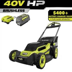 RYOBI 40V HP Brushless 20 in. Cordless Battery Walk Behind Push Mower with 6.0 Ah