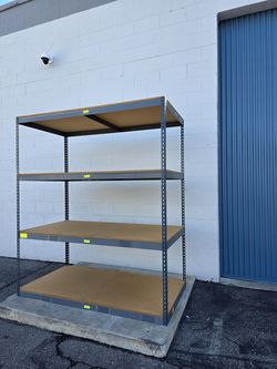 Industrial Racks 72 in W x 48 in D Used Heavy Duty 4 Tier Storage Shelving Stronger Than Homedepot Lowes And Costco Delivery Available