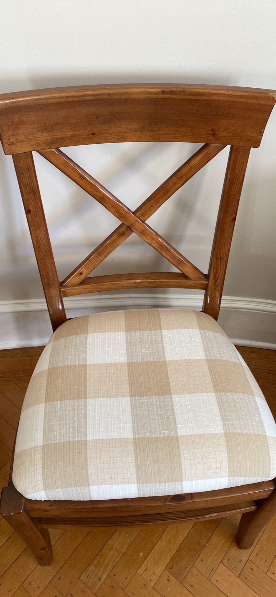 Pair Pottery Barn Solid Country Chairs