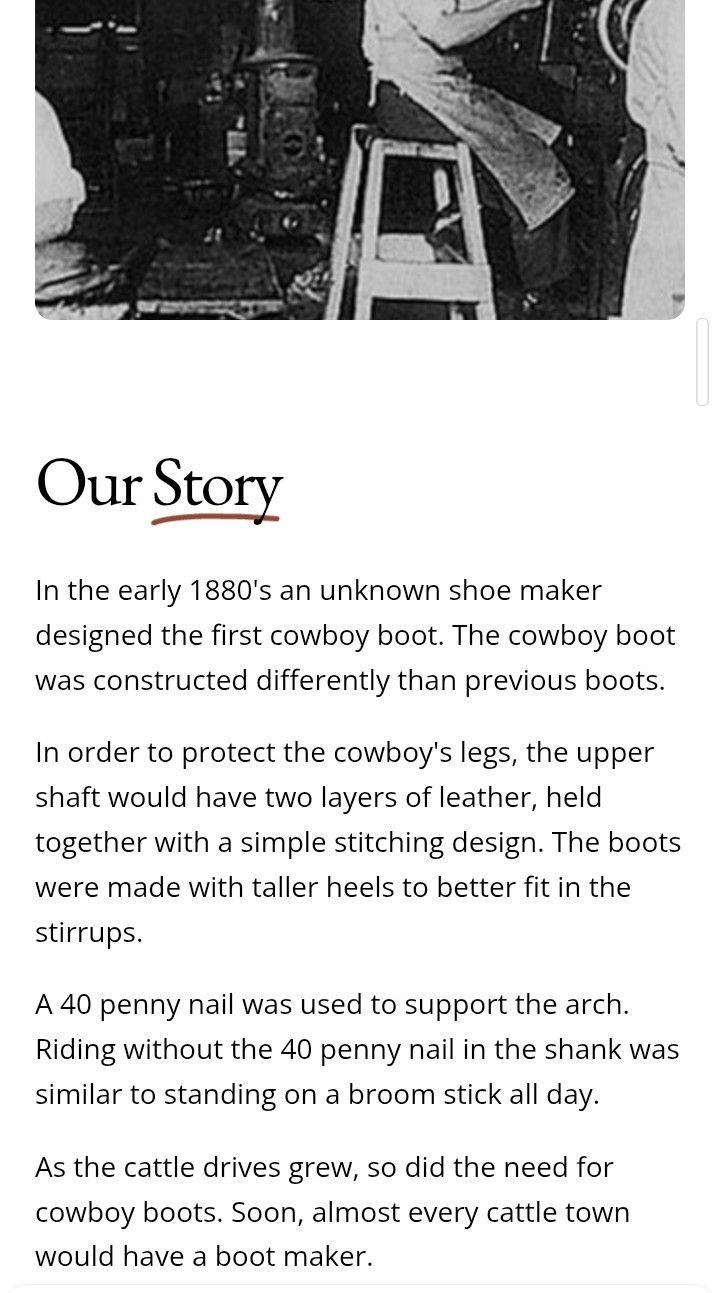 Becks HANDMADE COWBOY BOOT STOCK