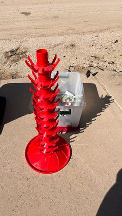 Red Plastic Brewing Drying Rack