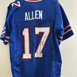 JOSH ALLEN BUFFALO BILLS QB SIGNED AUTOGRAPHED CUSTOM JERSEY W/COA - XL - 1011