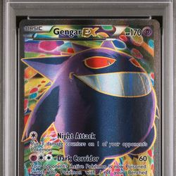 Pokémon Gengar EX Ultra Rare Full Art Holo XY Phantom Forces 114/119 PSA 6