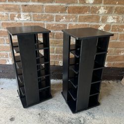 Vintage Case Logic 240 CD Storage Tower Spinning Rotating 360 Deg. Rack Black
