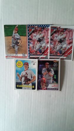 Miles Mikolas Baseball cards. 5 carrds.