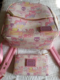 Sanrio Loungefly Hello Kitty & Friends Backpack & Wallet Set!