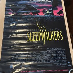 Vintage 90s Horror Stephen King Sleepwalkers Movie Poster 