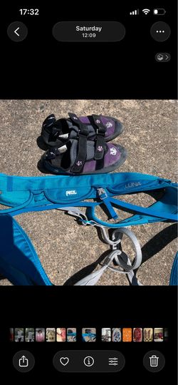 Climbing Shoes and Harness