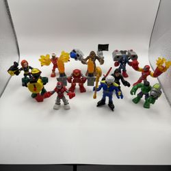 Imaginext Action Figure Lot – Marvel, Star Wars, Robot Heroes – 15 Pieces